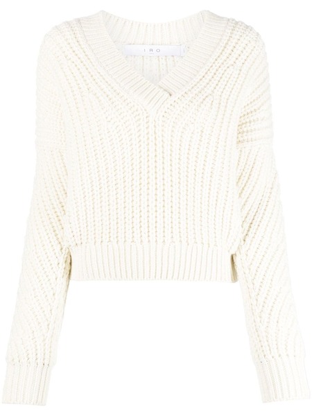  Iro Jersey Con Cuello En V - Blanco 