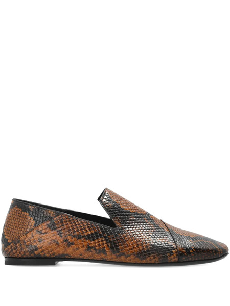  Iro Mocasines Con Estampado De Serpiente - Marrón 