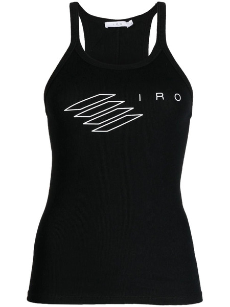  Iro Top Con Logo Estampado - Negro 