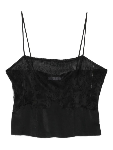  Iro Top Con Paneles De Encaje - Negro 