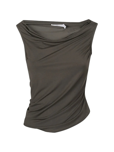 Iro Top Drapeado Sin Mangas - Gris 
