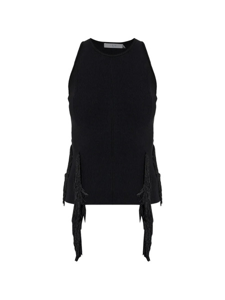  Iro Top Flocon Con Flecos - Negro 