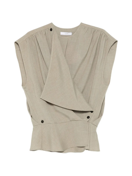  Iro Top Scilla Drapeado Con Botones - Verde 