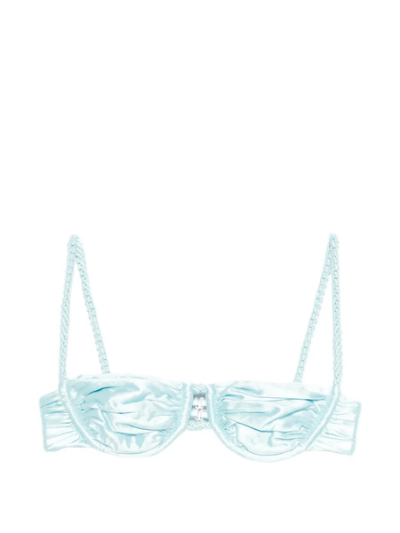  Isa Boulder Top De Bikini Con Diseño Fruncido - Azul 