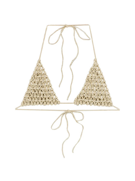  Isa Boulder Top De Bikini De Macramé - Neutro 