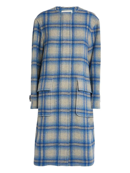  Isabel Marant Abrigo A Cuadros - Azul 