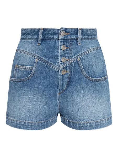  Isabel Marant Pantalones Vaqueros Cortos Con Botones - Azul 
