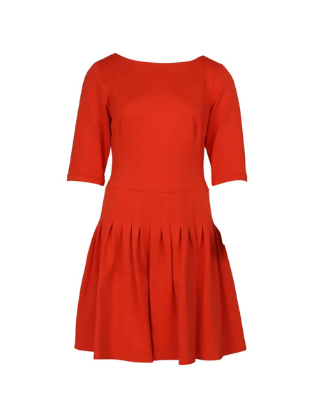  Issa Vestido Corto Plisado - Naranja 