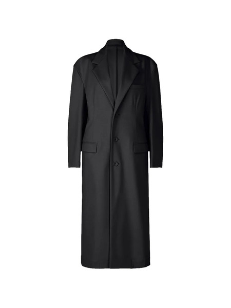  Issey Miyake Abrigo Simple Ensemble Con Botones - Negro 