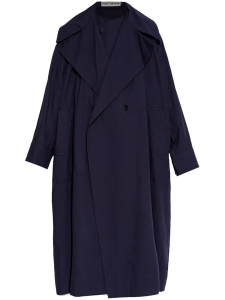  Issey Miyake Gabardina De Algodón - Azul 