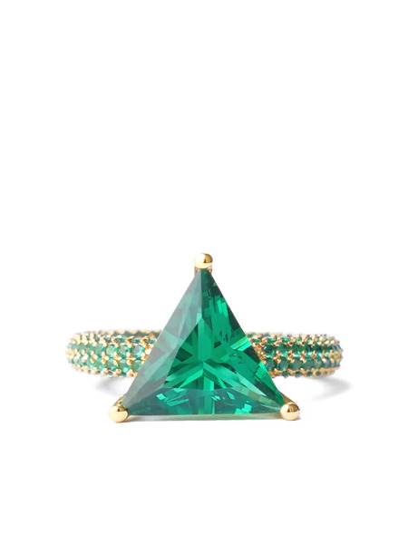  Izabel Display Anillo Mega Triangular - Verde 