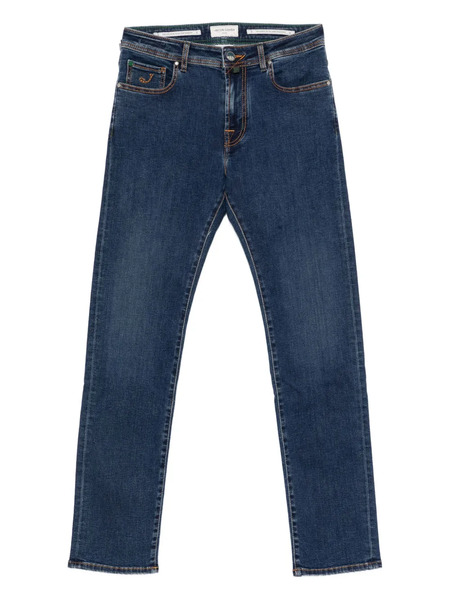  Jacob Cohën Vaqueros De Algodón Stretch Con Cinco Bolsillos - Azul 