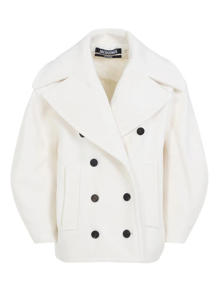  Jacquemus Abrigo Con Doble Botonadura - Blanco 