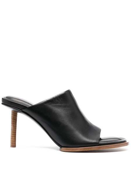  Jacquemus Mules Les Mules Rond Carré - Negro 