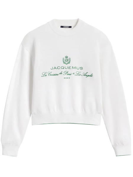  Jacquemus Sudadera Con Logo Bordado - Blanco 
