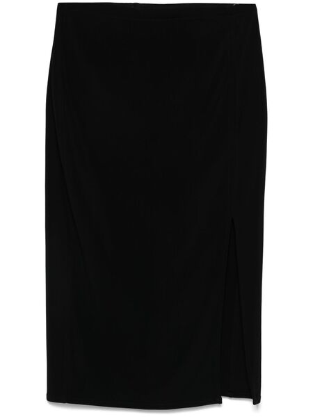  Jade Cropper Falda Midi Drapeada - Negro 
