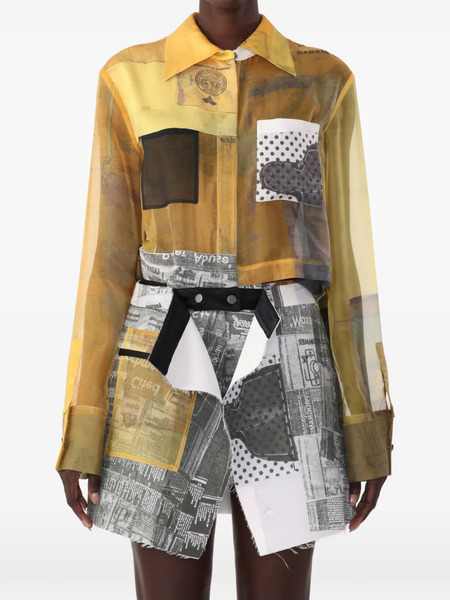  Jason Wu Collection Camisa Collage De Manga Larga De Jason Wu Collection X Robert Rauschenberg - Amarillo 
