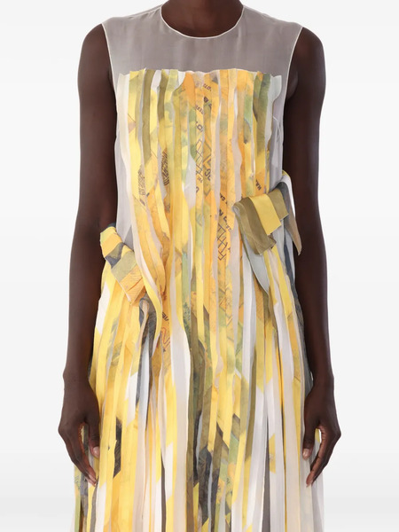  Jason Wu Collection Vestido De Fiesta A Rayas De Jason Wu Collection X Robert Rauschenberg - Amarillo 