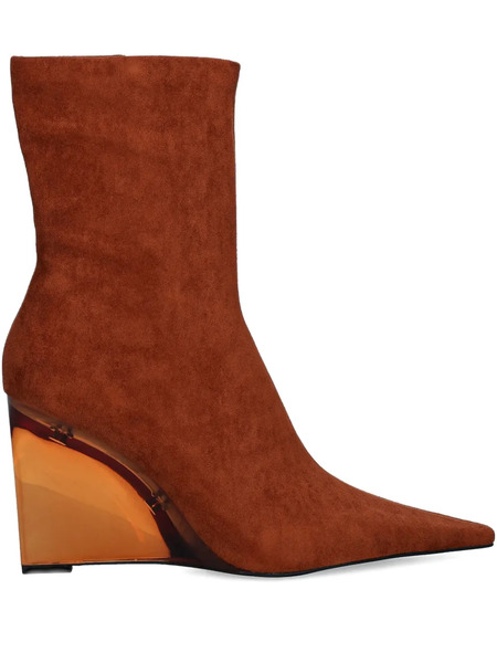  Jeffrey Campbell Botas Beth-anne Con Cuña - Marrón 