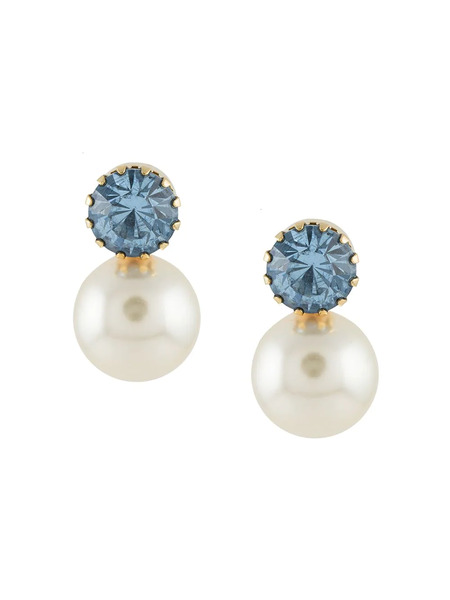 Jennifer Behr Pendientes Ines Con Perla - Azul 