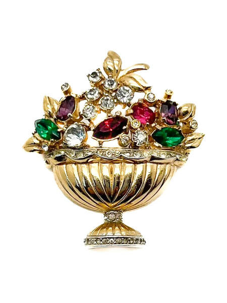  Jennifer Gibson Jewellery Broche Basket De Jennifer Gibson Jewellery X Coro Giardinetti 1950 - Dorado 