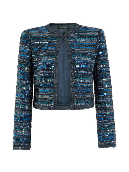  Jenny Packham Chaqueta Alma Con Cuentas - Azul 