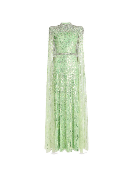  Jenny Packham Vestido Largo Opera Con Apliques - Verde 