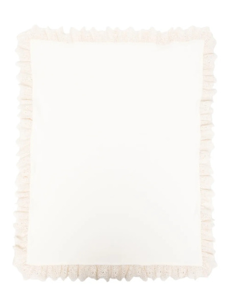 Jesurum Baby Manta Con Ribete De Volantes - Blanco 