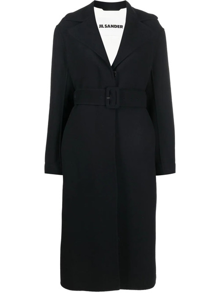  Jil Sander Abrigo Con Cinturón - Azul 