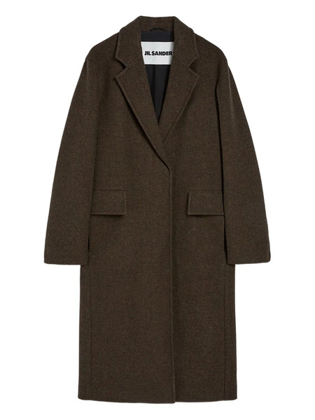  Jil Sander Abrigo Con Efecto Melange - Marrón 