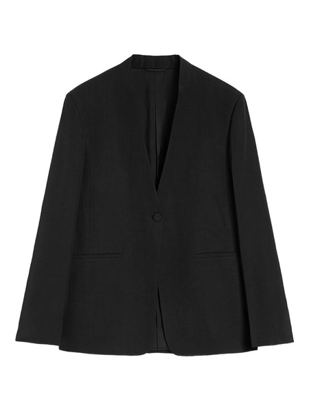  Jil Sander Blazer Sin Solapas - Negro 