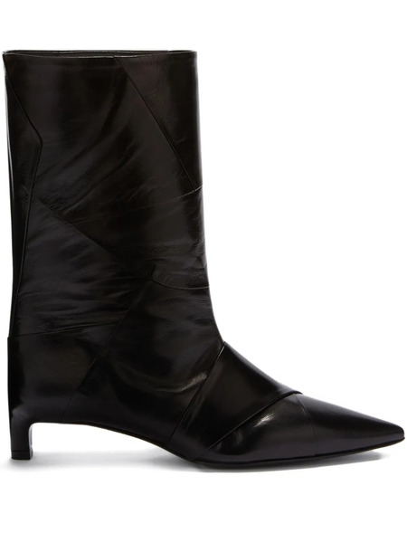  Jil Sander Botas De Cuero - Negro 