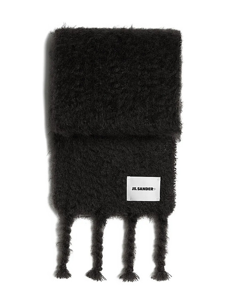  Jil Sander Bufanda Con Flecos - Negro 
