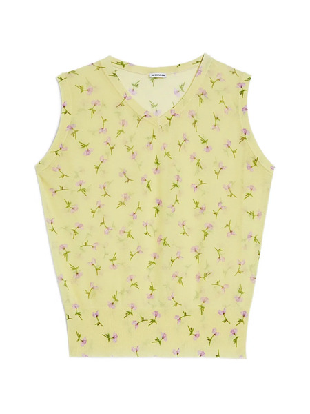  Jil Sander Chaleco Estampado - Amarillo 