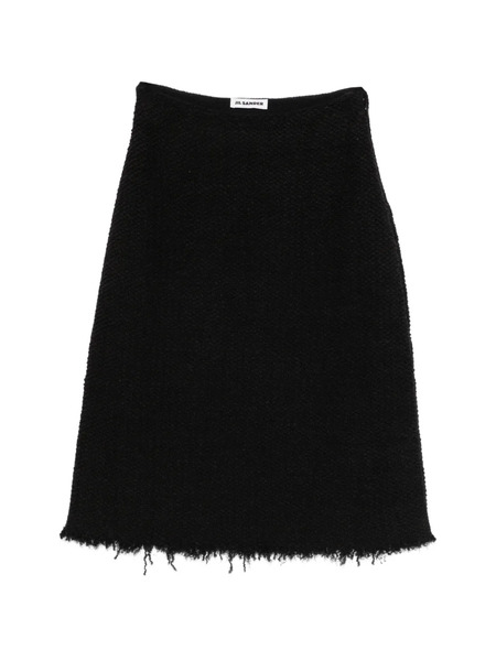  Jil Sander Falda Midi Acampanada - Negro 