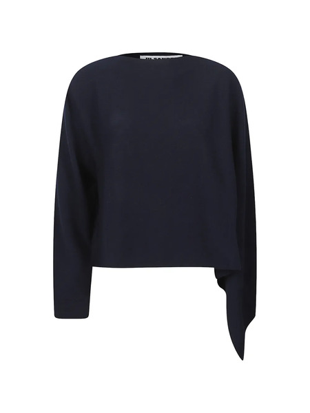  Jil Sander Jersey Con Detalle Drapeado - Azul 