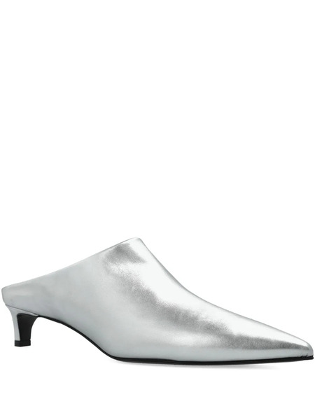  Jil Sander Mules Con Puntera En Punta - Plateado 