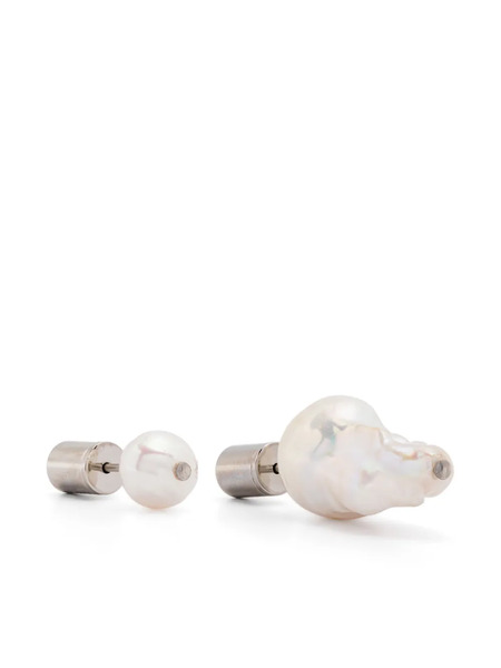  Jil Sander Pendientes Con Perla - Plateado 