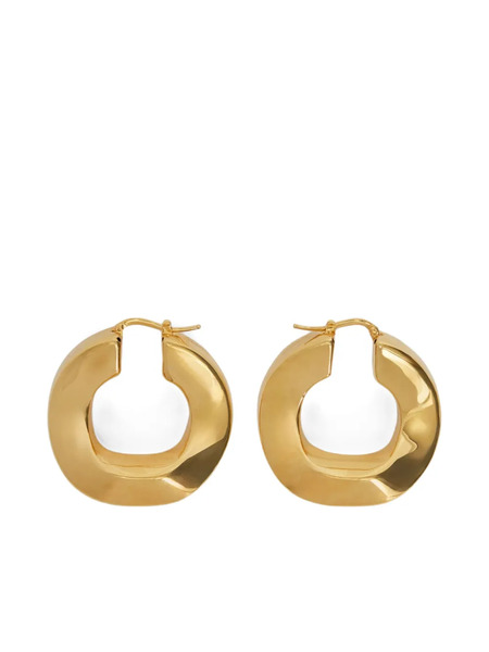  Jil Sander Pendientes De Aro Con Efecto Forjado - Dorado 