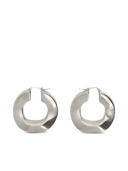  Jil Sander Pendientes De Aro Con Efecto Forjado - Plateado 