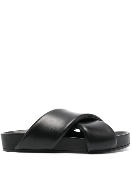  Jil Sander Sandalias Con Tiras Cruzadas - Negro 
