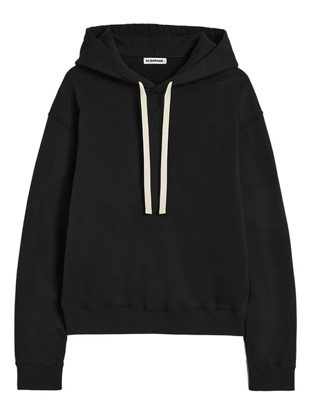  Jil Sander Sudadera De Algodón Con Capucha - Negro 