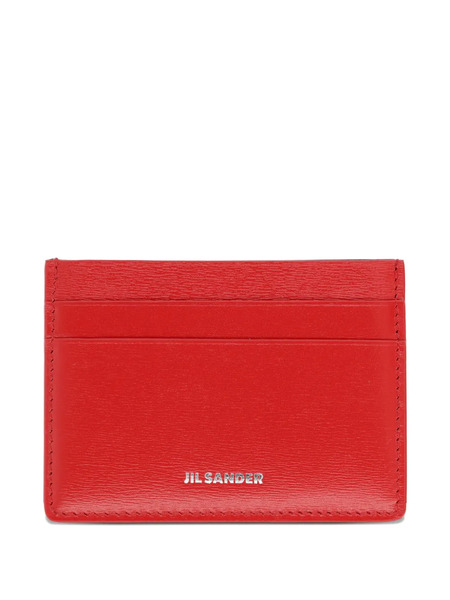  Jil Sander Tarjetero Con Sello Del Logo - Rojo 