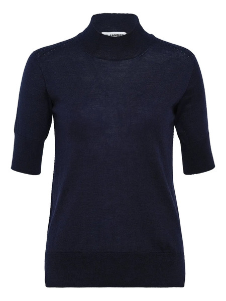  Jil Sander Top Con Cuello Alto - Azul 