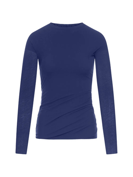  Jil Sander Top Drapeado De Manga Larga - Azul 