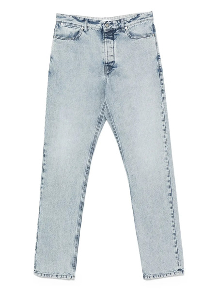  Jil Sander Vaqueros De Algodón Con Parche Del Logo - Azul 