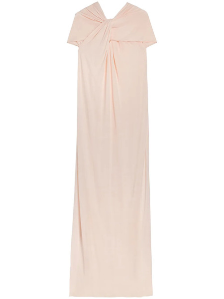  Jil Sander Vestido Largo Drapeado - Neutro 
