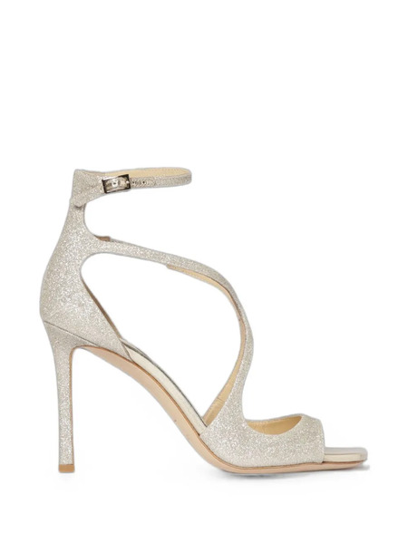  Jimmy Choo Azia Glitter-effect Sandals - Neutro 