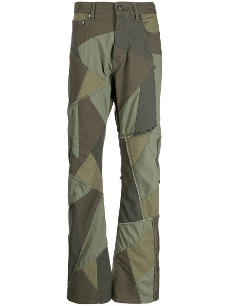  John Elliott Vaqueros Bootcut Con Diseño Patchwork - Verde 