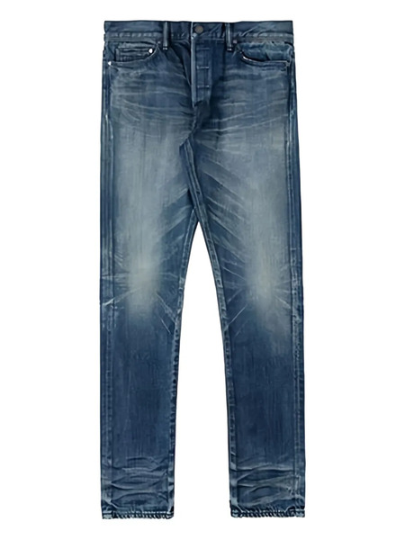  John Elliott Vaqueros Con Efecto Desgastado - Azul 